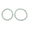 2Pcs 2 Styles  Natural Green Aventurine Beaded Stretch Bracelets for Couple BJEW-JB13416-02-2