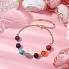 Natural Mixed Gemstone Round Beaded Bracelets BJEW-JB11058-01-2