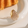 304 Stainless Steel Resin Cuff Open Ring for Women OM2986-1-2