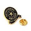 Golden Tone Alloy Outstanding Employee of The Month Enamel Pins JEWB-K021-07G-05-3