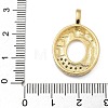 Brass Micro Pave Cubic Zirconia Pendants KK-B126-02G-O-3