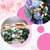 100Pcs 10 Colors Silk Cloth Artifical Flower Heads DIY-CP0007-29-6