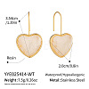 Heart 304 Stainless Steel Dangle Earrings KD3316-4-1
