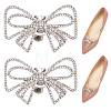2Pcs Bowknot Alloy Rhinestone Shoe Decorations FIND-CP0002-24A-1