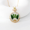 Alloy & Resin Dried Flower Pendant Necklaces WG445DE-05-1