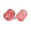 Synthetic Cherry Quartz Glass European Beads G-P520-05Q-3
