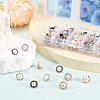 100Pcs 10 Styles 1-Hole Acrylic Shank Buttons BUTT-TA0001-59-5