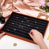 Rectangle Wood Finger Rings Display Trays RDIS-WH0011-40-3