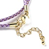 Polyester Cord Braided Necklace Makings MAK-L043-03G-22-3