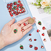 HOBBIESAY 48Pcs 8 Styles Alloy Enamel Pendants ENAM-HY0003-01-3