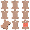80Pcs Bone Shape Paper Thread Winding Boards SENE-SC0001-08-1