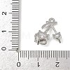 Brass Micro Pave Clear Cubic Zirconia Pendants KK-G545-20P-3