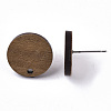 Walnut Wood Stud Earring Findings X-MAK-N033-008-3