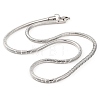 201 Stainless Steel Round Snake Chain Necklaces for Women NJEW-G140-06E-P-1-1