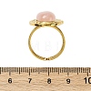 Oval Natural Rose Quartz Finger Rings RJEW-M063-01G-13-3