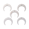 201 Stainless Steel 2-Loop Link Charms X-STAS-N090-LA039-P-3
