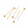 Brass Flower Head Pins X-KK-A178-09G-1