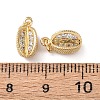 Brass Micro Pave Cubic Zirconia Charms KK-C143-33A-G-3