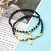Natural Mixed Gemstone Stretch Charm Bracelets Sets BJEW-JB06252-4