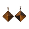 Natural Tiger Eye Pendants G-H359-03P-04-1