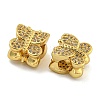 Rack Plating Brass Micro Pave Cubic Zirconia Beads KK-I718-42G-2