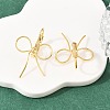 Bowknot Brass Leverback Earrings EJEW-A150-04C-G-2