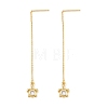 Brass Clear Cubic Zirconia Ear Thread EJEW-H182-05B-G-4