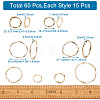 Craftdady 60pcs 4 Styles Alloy Linking Rings PALLOY-CD0001-08-3