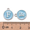 Platinum Plated Alloy Enamel Charms ENAM-S118-04F-P-3