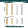 100Pcs 4 Style Brass Pendants KK-BBC0005-59-2