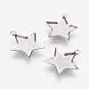 Tarnish Resistant 304 Stainless Steel Pendant Cabochon Settings STAS-I097-055-17P-1