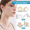 20Pcs 2 Color Brass Stud Earring Findings KK-BBC0004-35-2