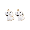 304 Stainless Steel Enamel Pendants STAS-P410-35B-G-1