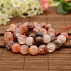 Natural Hematoid Quartz/Fire Quartz Round Beads Strands G-N0078-12mm-06-2