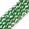 Opaque Solid Color Electroplate Glass Beads Strands LS-EGLA-N013-P4mm-B04-1