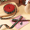10Yards Polyester Flower Ribbon OCOR-TA0003-63B-7
