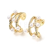Brass Micro Pave Cubic Zirconia Cuff Earrings CU-CBAE7DF-32G-4
