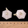 Natural Rose Quartz Faceted Pendants GG-CBA67BD-01G-J-3