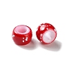 Spray Painted ABS Plastic European Beads KY-G033-01A-04-2