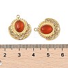 304 Stainless Steel Pave Natural Carnelian(Dyed & Heated) Pendants STAS-P380-19G-02-3