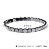 Synthetic Non-magnetic Hematite Beads Stretch Bracelets for Men RL7655-10-1