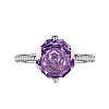 Adjustable Brass with Cubic Zirconia Cuff Rings FS-WGFA75B-04-2