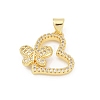 Brass Micro Pave Cubic Zirconia Pendants KK-D317-086G-2