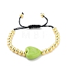 Handmade Lampwork Heart Bracelets BJEW-Q338-01A-1
