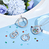 4Pcs 4 Styles Stainless Steel Locket Pendants STAS-BBC0010-32-4