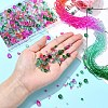 6 Styles Gradient Color Transparent Painted Glass Beads Strands DGLA-YW0001-28A-6