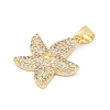 Brass Micro Pave Cubic Zirconia Pendants KK-D317-074G-2