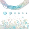 6 Styles Gradient Color Transparent Painted Glass Beads Strands DGLA-YW0001-28U-1