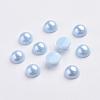 Spray Painted Imitation Pearl Acrylic Cabochons ACRP-F001-8mm-FP32-1