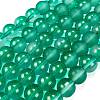 Frosted Transparent Glass Bead Strands GLAA-P065-8mm-14-2